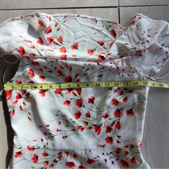 Banana Republic Off Shoulder Flower Print Knee Length  Dress Size 0 - Picture 7 of 15